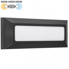 Φωτιστικό Επίτοιχο LED 4W 230V 320lm CCT Polycarbonate Γραφίτη IP65 3-9718